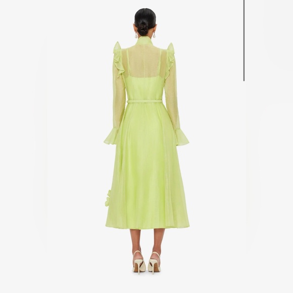 Leo Lin Katrina Petal Butterfly Sleeve Midi Dress - Picture 4 of 13